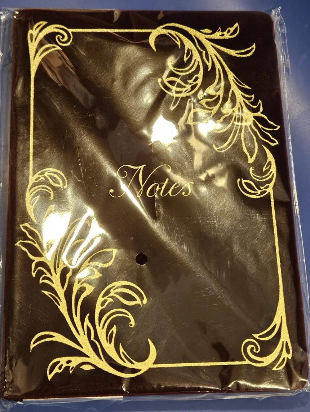 New Burgundy Velvet Lined Notebook